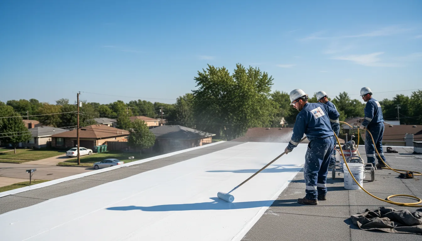 Commercial roof coating in Wood, PA near me